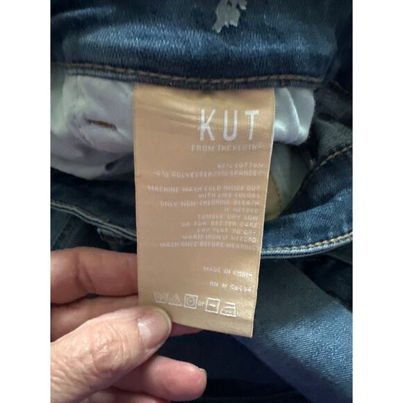 KUT from the Kloth High Rise Fab Ab Wide Leg Patch Pockets Jeans 10‎ - Picture 6 of 7